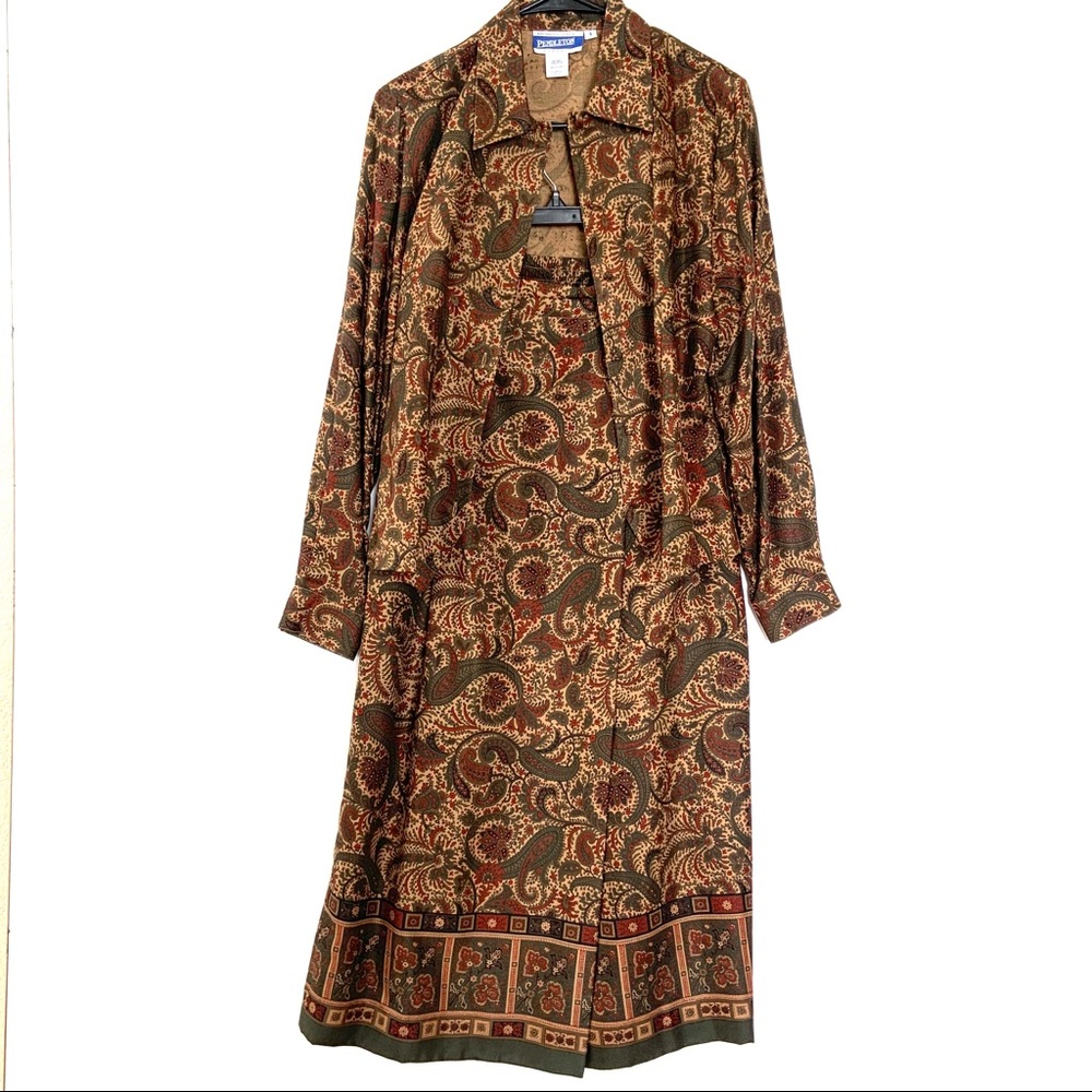 Vintage Pendleton 1990’s Paisley Skirt Set M 8 10 - Picture 1 of 7